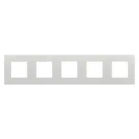 Placa Ornament Dahlia - in Technopolymer - 5 Modul Horizontal/vertical - Light Grey