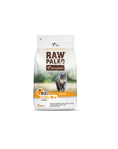 VETEXPERT Raw Paleo Adult Cat Turkey&Chicken 6 kg Hrana pisici adulte