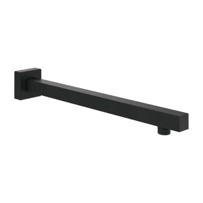 Brat de dus 40 cm, negru mat, patrata, VilleroyBoch, Universal Showers