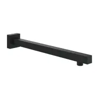 Brat de dus 40 cm, negru mat, patrata, VilleroyBoch, Universal Showers