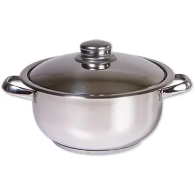 Oala Inox cu Capac, Capacitate 1.8 l, Diametru 18 cm, Argintiu