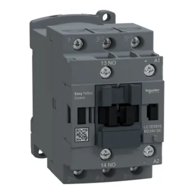 Contactor, Easy TeSys Control, LC1E, 3P(3NO), AC-3, <=440V, 9A, bobina 24V DC, contact auxiliar 1NO