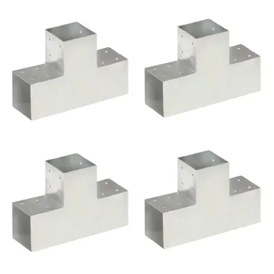 Gossi conectori grinda, forma t, 4 buc, 101x101 mm, metal galvanizat
