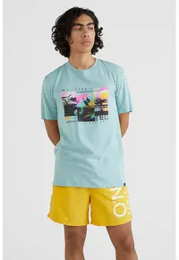 Tricou de bumbac cu imprimeu grafic Bays - Verde menta