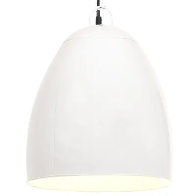 vidaXL Lampă suspendată industrială, 25 W, alb, 42 cm, E27, rotund