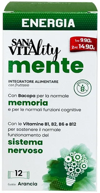 SanaVitality Enegia Mente Pentru energie și memorie, 12 pliculețe, Paladin Pharma