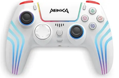 Controller wireless Marvo - Monka Contra GT-96, alb, PS4