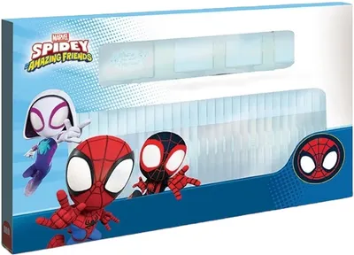 Set creativ Multiprint - Spidey, 3 ștampile și 36 de pixuri de pâslă