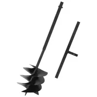 Gossi burghiu de pamant cu maner, negru, 250 mm, otel