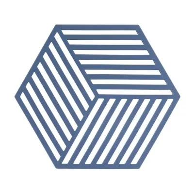 Suport din silicon pentru vase fierbinți Zone Geo, albastru