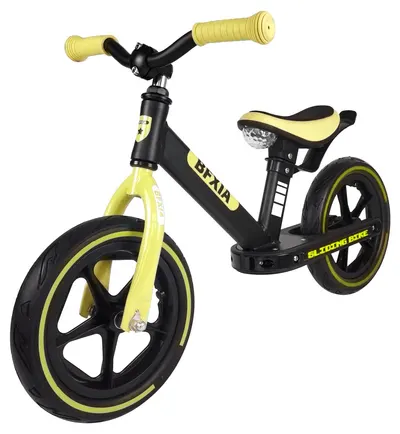 Bicicletă de echilibru pentru copii Azaria - HD1868, galbenă
