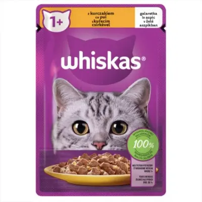 Hrana umeda pentru pisici Whiskas Adult cu pui 85 gr