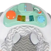 Premergator pentru copii Cangaroo Cody Grey pliabil,inaltime reglabila 3 pozitii,scaun cu spatar inalt si moale,roti pivotante,6 dopuri din silicon anti-alunecare,panou muzical cu 12 melodii