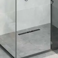 vidaXL Scurgere pentru duș cu capac din sticlă și sifon de 360° 50 cm