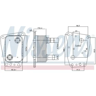 Radiator ulei, ulei motor NISSENS 90967