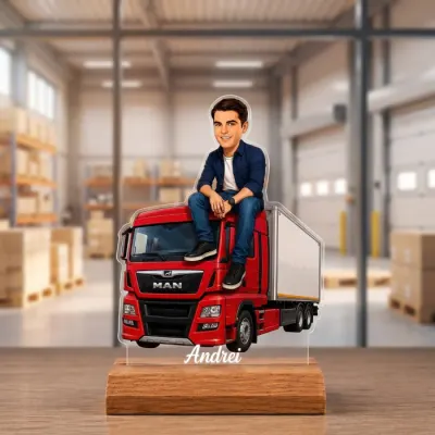 Caricatura Sofer de tir - Statueta Personalizata tip Trofeu