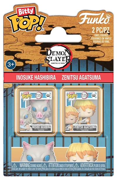 Set mini figurine Funko Bitty POP! Animation: Demon Slayer - Inosuke Hashibira & Zenitsu Agatsuma