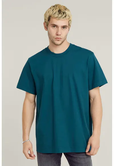 Tricou lejer de bumbac organic Essential - Albastru petrol