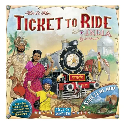 Joc de societate extensie Ticket to Ride India si Elvetia