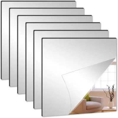 Set 32 oglinzi acrilice decorative design patrat