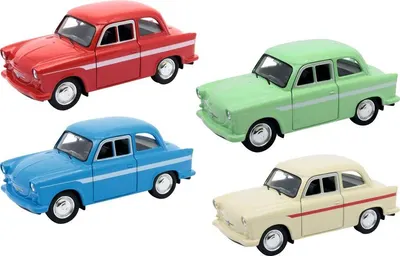 Mașină metalică Goki - Trabant P50, 1:38, sortiment