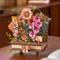 Diorama. Puzzle 3D - Wooden Blooming Book, 522 piese