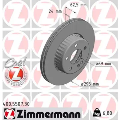 Disc frana ZIMMERMANN 400.5507.30