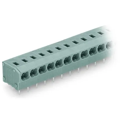 2-conductor PCB terminal block; 0.75 mm²; Pin spacing 5/5.08 mm; 4-pole; PUSH WIRE®; 0,75 mm²; gray
