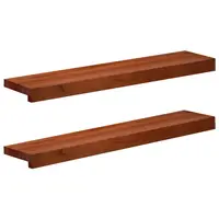 vidaXL Pervazuri 2 buc. Maro 80x 20 x 2 cm Lemn de fag masiv