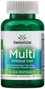 Multi without Iron, 130 tablete, Swanson