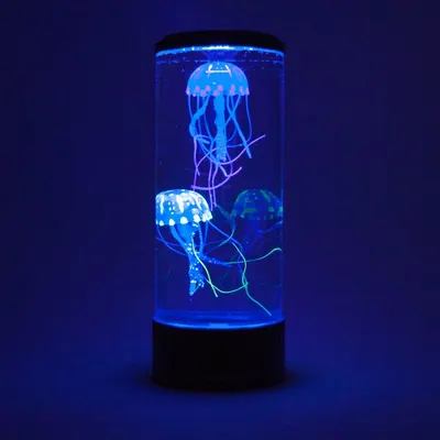 Lampă acvariu cu meduze (Negru)