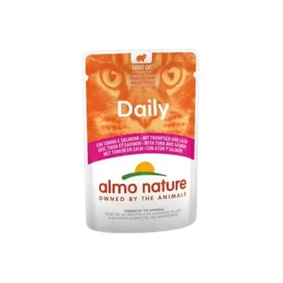 Hrana umeda pisici Almo Nature Daily Plic Ton si Somon, 70 g
