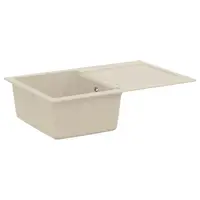 vidaXL Chiuvetă Bej 780 x 500 mm 80% Quartz și 20% Rășină