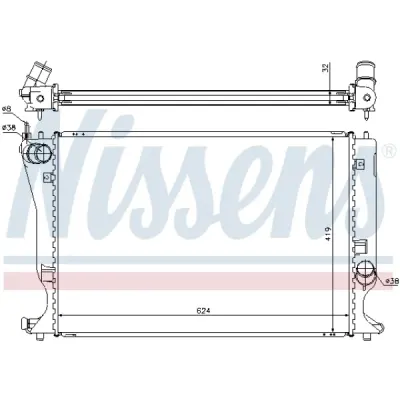 Radiator, racire motor NISSENS 64666A