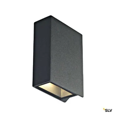 Aplică QUAD 2 up-down, 2x3W, 3000K, IP44, pătrat, antracit