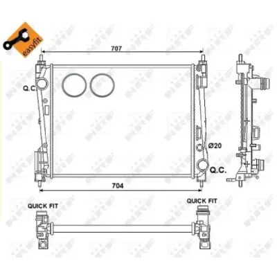 Radiator, racire motor NRF 54752