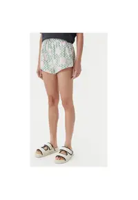 Pantaloni scurti de baie dama ERJBS03313-GHZ5 - Poliester - Ecru/Verde - Verde/Ecru