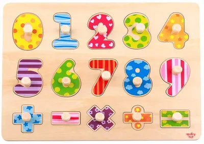 Tooky Toy Puzzle cu manere educativ Cifre