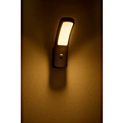Liva LED PIR 12,5W 550lm 3000K ECG IP54 antracit