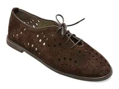 Pantofi GRYXX maro, 16055, din piele intoarsa