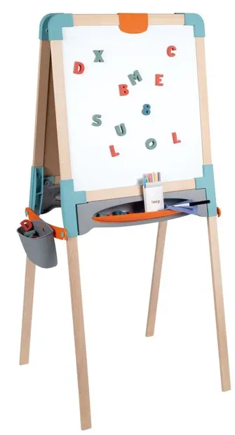 Set de joacă Smoby - Placă de lemn față-verso cu accesorii