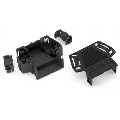 Strain relief housing; 3-pole; with locking clip; for 2 cables; 8.0 … 11.5 mm; 55 mm; black