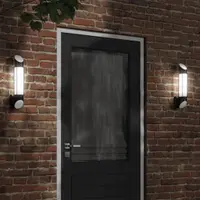 Gossi lampa exterioara de perete, negru, otel inoxidabil