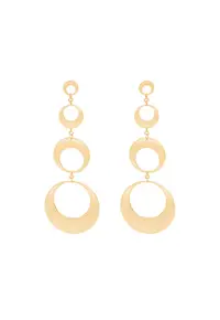 Cercei drop Lune placati cu aur de 18K