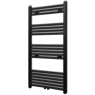 Radiator port-prosop incalzire centrala baie drept, negru, 600x1160 mm
