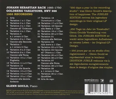 Bach: Goldberg Variations, BWV 988