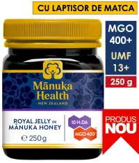 Laptisor de matca pur (royal jelly) in Miere de Manuka MGO 400+ UMF 13+ (250g) | Manuka Health