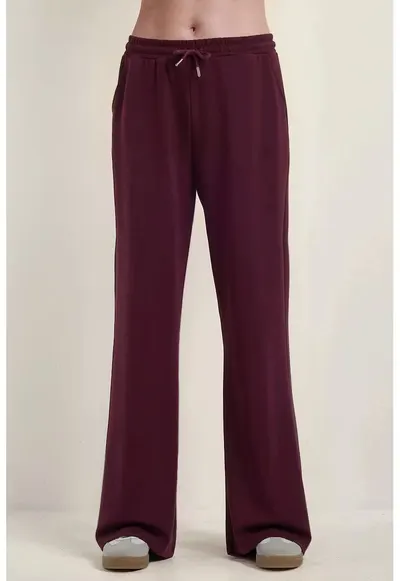 Pantaloni de trening - croi larg - moale - visiniu - modal