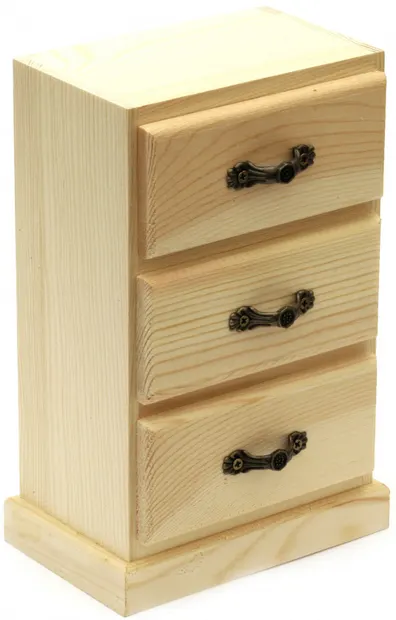 Cufăr de bijuterii din lemn Em Art - 18 x 7.3 x 10.5 cm