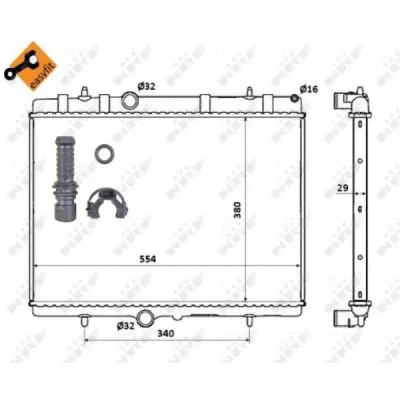 Radiator, racire motor NRF 50437